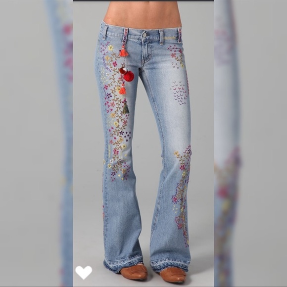 Elizabeth and James Denim - Elizabeth and James Textile Jimi Hendrix Flare Jea